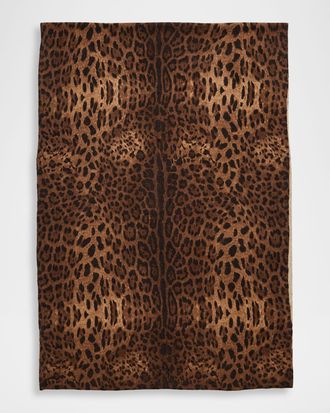Sofiacashmere Leopard-Print Cashmere Wrap