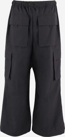 Homme Mens Wide-Leg Nylon Trousers Black