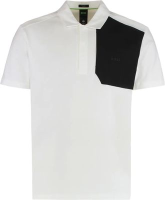 BOSS Polo con inserti - Bianco