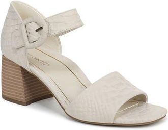 Vionic Chardonnay Block Heel Sandal in Cream at Nordstrom, Size 12