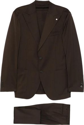 Luigi Bianchi Mantova Pak met zakken en knopen - Bruin