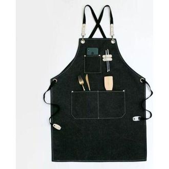 OEM Delantal Vaquero De Alta Calidad Con Bolsillos Para Peluqueros, Delantal De Trabajo Multifuncional De Hule Impermeable, Para Pintores, Jardineros Y Es