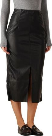 Knit-ted Pogy Midi Rok - Dames - Midirokken - Zwart - S - Rokken