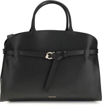Coccinelle Black Calf Leather Bos Taurus Womens Handbag