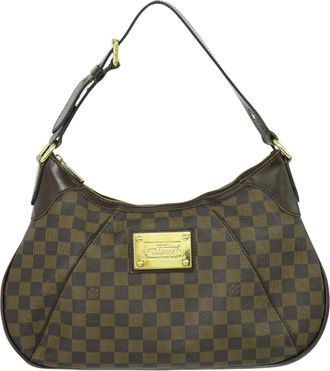 Louis Vuitton Thames Handbag Damier Brown Canvas Bag (Pre-Owned)