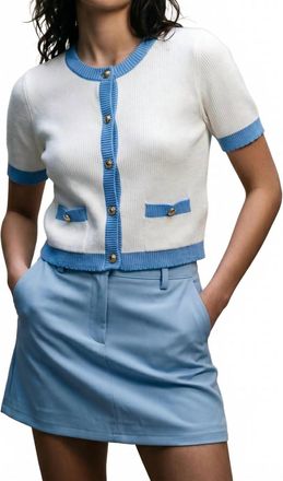 French Connection Harry Suiting Skort In Blue Hydrangea