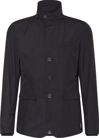 Herno Nylonjas Antraciet Stand-UP Kraag - Heren - Zomerjassen - Grijs - M - Nylon - Jassen