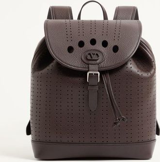 Valentino Garavani Zaino Valentino Garavani Antibes in pelle traforata Uomo MARRONE SCURO UNI