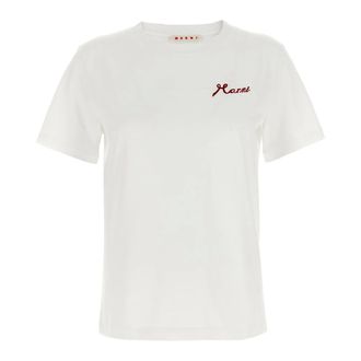 Marni Cotton T-shirt with flocked logo