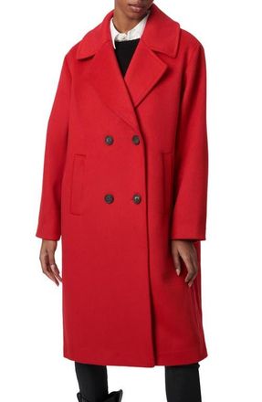 Bernardo Relaxed Double Breasted Coat in Red at Nordstrom, Size Xx-Large