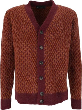 FILIPPO DE LAURENTIIS Cardigan Bott. Ml - Knitwear - Hombre - Marr&oacute;n - XL