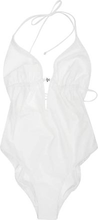 Tory Burch Halterneck Zwempak - Dames - Badpakken - Wit - S - Nylon - Badmode