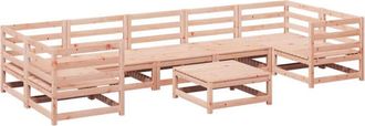 vidaXL Juego De Sof&aacute;s De Jard&iacute;n 8 Pzas Madera Maciza De Abeto Douglas Vidaxl