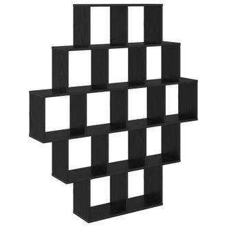 vidaXL Estante De Pared Roble Negro 120 X 20 X 136 Cm Vidaxl