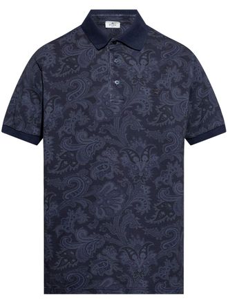 Etro paisley-print polo shirt - Blue