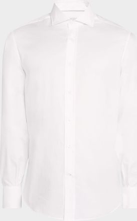Brunello Cucinelli Mens Oxford Cotton Sport Shirt