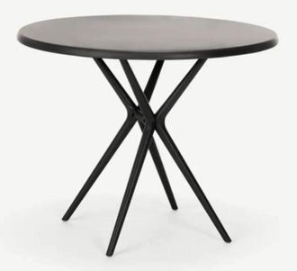 Far tavolo tondo da interno esterno giardino polipropilene cm Ø80x74h nero 603v