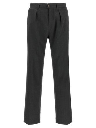 Incotex Gray Polyester Dress Mens Pants