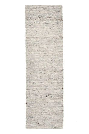 THEKO Alfombra tejida a mano de lana natural color arena 70x240