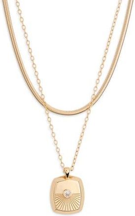 Ettika Keepsake Pendant Layered Necklace in Gold at Nordstrom Rack