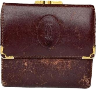 Cartier Pre-owned Wallets, female, Red, Size: ONE SIZE Pre-owned Leather Wallet