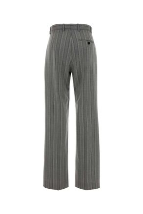 Stella McCartney Womens Embroidered Wool Pant Greymelange Exterior: Pantaloni Trousers