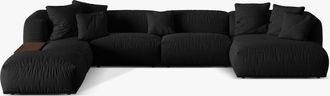 MICADONI Modulares Design Panorama Sofa Martina - Strukturstoff Schwarz