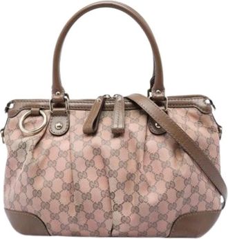 Gucci Pre-owned Sukey Handbag - Dames - Vintage Handtas - Beige - ONE Size - Leer - Vintage