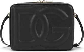 Dolce & Gabbana Cross Body Bags, female, Black, ONE SIZE, Black Leather Shoulder Bag with Logo