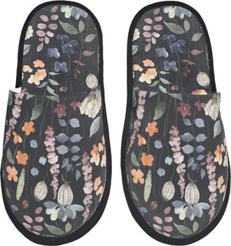 Generic Wildflower Watercolor Men Women Shoes Cosy Sliders Fluffy House Slippers For Indoor Outdoor Winter L