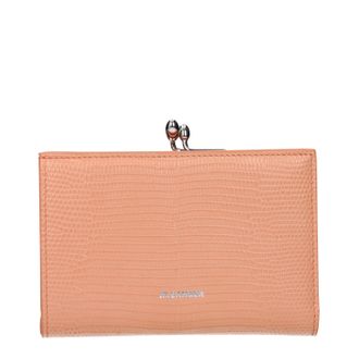 Jil Sander Damens Geldb&ouml;rsen aus rosa/pfirsichfarbenem Leder