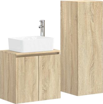 vidaXL Juego De Muebles De Ba&ntilde;o 2 Uds. Roble Sonoma 33 X 34,5 X 100 Cm Vidaxl