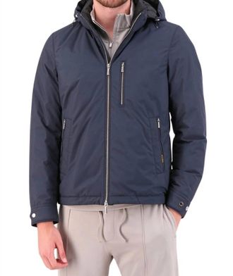 Moorer Mens Short Jacket In Petrol