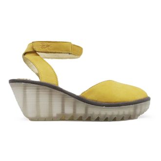 FLY London YAID552FLY Cupido Leather Womens Heels Sandals - Bumblebee - Size:UK 4