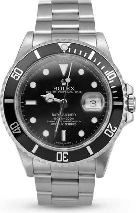 Rolex Pre-owned Rolex Submariner Date Automatic Chronometer Black Dial Mens Watch 16610T