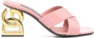 Dolce & Gabbana Mules 3.5 80mm in pelle verniciata - Rosa