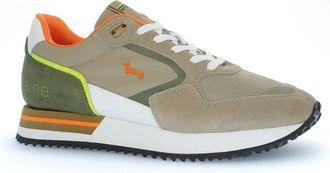 Harmont & Blaine Beige Bassotto Logo Sneakers Su&egrave;de - Heren - Sneakers - Veelkleurig - 43 EU - Su&egrave;de - Schoenen