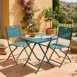 Hesperide Tavolo da giardino pieghevole 71x70x70 cm Greensboro blu