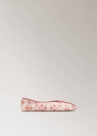 Mango Ballerine stampate raso bordi contrasto rosa - Donna - 36 - MANGO