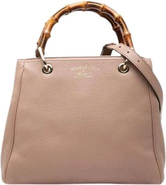 Gucci Pre-owned Handbags, female, Brown, Size: ONE SIZE Pre-owned Bamboo Shopper Satchel