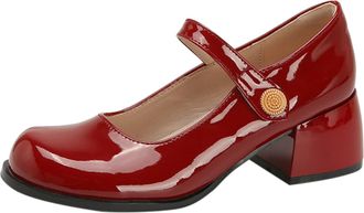 Generic Women Shoes Size 5.5 and Versatile Retro Heel Sandals Comfort Shoes Women (Wine, 4.5)