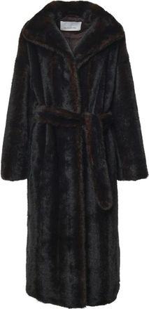 Frankie Shop Geknoopte Jas - Dames - Jas met riem - Bruin - S - Jassen