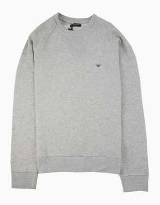 Emporio Armani Mens Emporio Armani Eagle Logo Light Fleece Sweatshirt Grey Marl - Size: 38