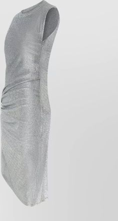 Paco Rabanne draped asymmetrical cut lurex dress