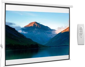 OEM Pantalla De Proyector El&eacute;ctrica 100 Pulgadas Pantalla De Proyecci&oacute;n Port&aacute;til Formato 4:3 Con Mando A Distancia Tela De Proyecci&oacute;n Para Interior Y Exte