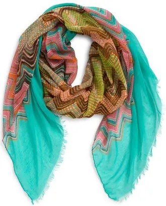 Tasha Zigzag Print Scarf in Multi at Nordstrom