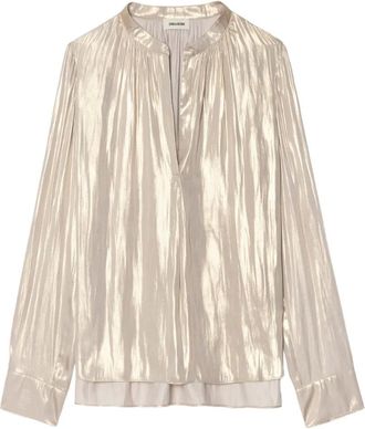 Zadig&Voltaire Tink V-neck top - Gold