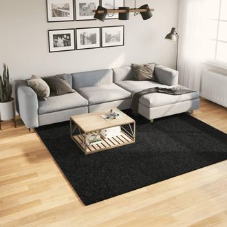 Berkfield Home Rug OVIEDO Short Pile Black 240x240 cm | Size: Medium