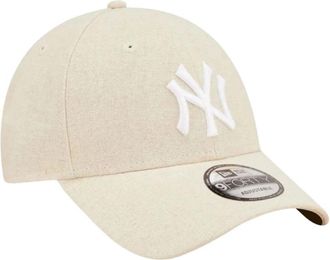New Era Linnen 9Forty Cap - Heren - Petten - Beige - ONE Size - Linnen - Accessoires