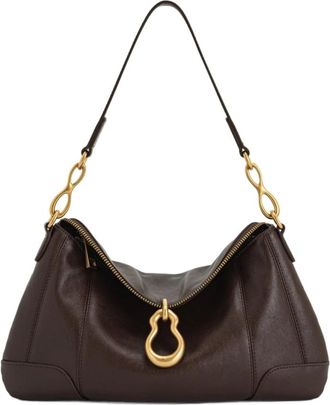 JW PEI Jayla Schoudertas - Dames - Schoudertassen - Bruin - ONE Size - Leer - Tassen